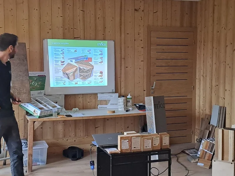 Formation Insufflation d’isolant en vrac avec Steico - EV Charpentier, Aveyron