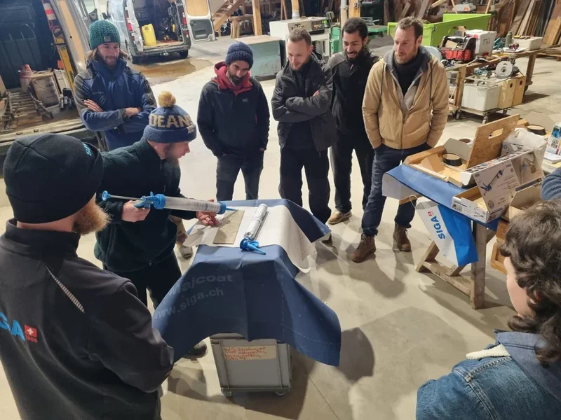Formation sur l’étanchéité à l’air et au vent avec SIGA - EV Charpentier