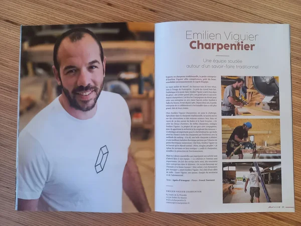 Article dans Atout Aveyron - Emilien Viguier Charpentier