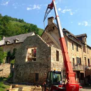 Charpente chêne en ferme couple - Valady 2018