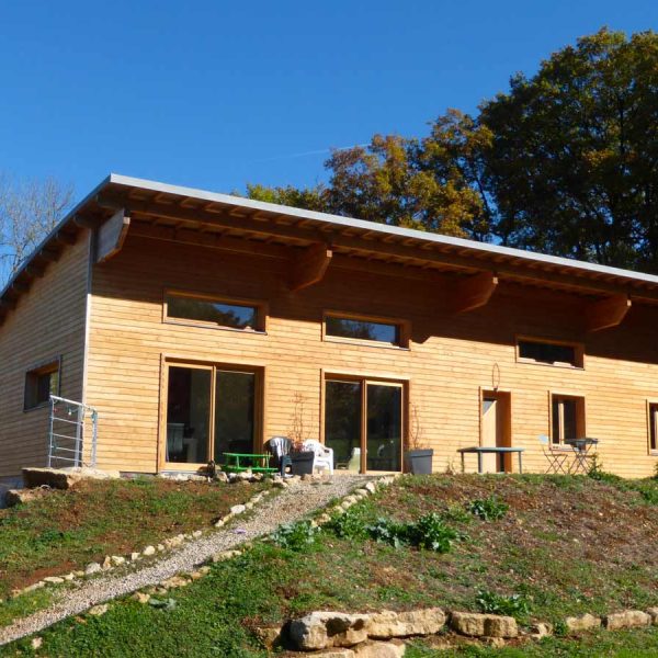 Maison neuve avec toiture cintrée, Salles la Source 2016