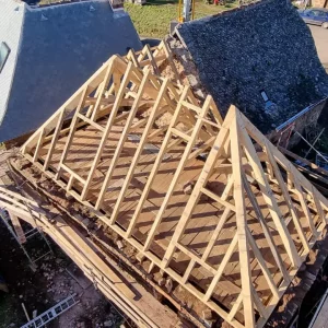 Charpente en ferme couple en chêne, Campuac 2023